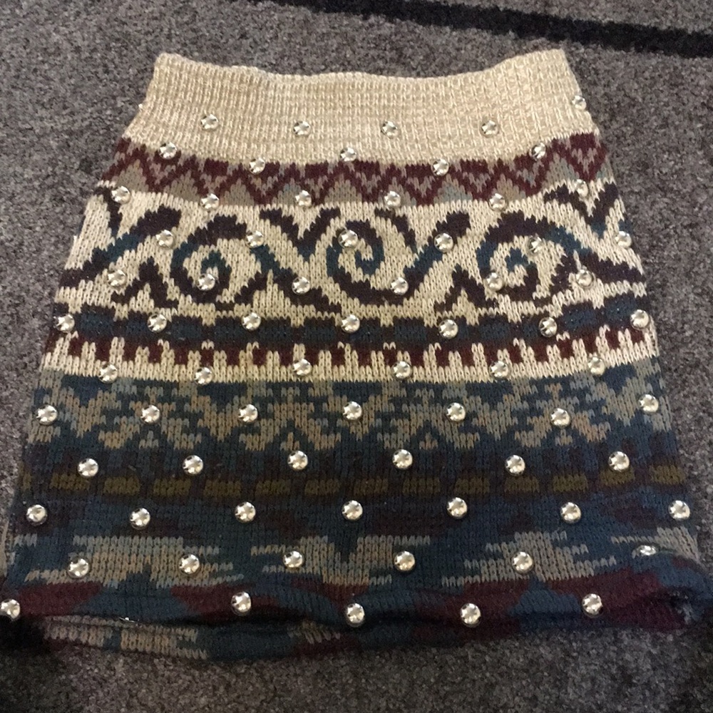 LF Furst Of A Kind Knitted Stud Skirt XS